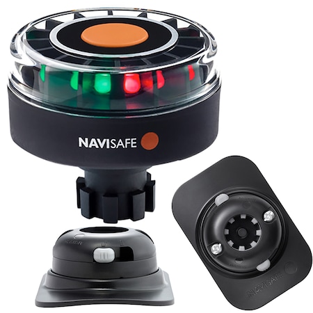 Navisafe Navilight Tricolor 2NM w/Navibolt Base -RIB Mount - Black 342KIT2